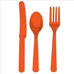 24 ASST CUTLERY PMPKN ORANGE