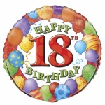 18'' PKG 18th Birthday Foil Ballon