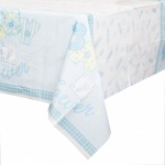 Baby Blue Stitching Plastic Tablecover