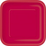 14 Ruby Red 9'' Square Plates