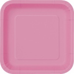 14 Hot Pink 9'' Square Plates