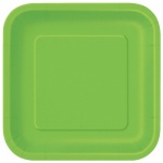 14 Lime Green 9'' Square Plates