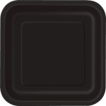 14 Midnight Black 9'' Square Plates