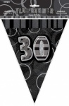 Black Glitz 30 Flag Bannr 12ft