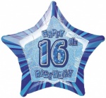 20'' Pkg Balloonue Star Prism 16 Balloon