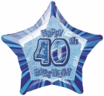 20'' Pkg Balloonue Star Prism 40 Balloon