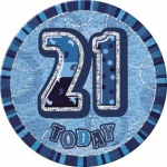 Blue Glitz 6'' Badge- 21