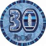 Blue Glitz 6'' Badge- 30