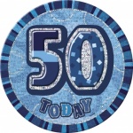 Blue Glitz 6'' Badge- 50