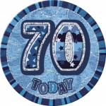 Blue Glitz 6'' Badge- 70