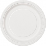 16 BRIGHT WHITE 9'' PLATES