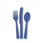 24 ASST CUTLERY NAVY BLUE