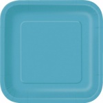 16 CARIBBN TEAL 7'' SQUARE PLATES