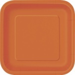 16 Pmpkn Orange 7'' Square Plte