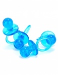 4 Pacifier 2'' Blue Crystl Fav