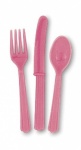 18 Assorted Cutlery Hot Pink