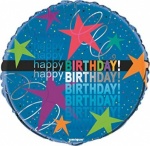 18'' PACKAGED COSMIC BIRTHDAY FOIL BALLOON